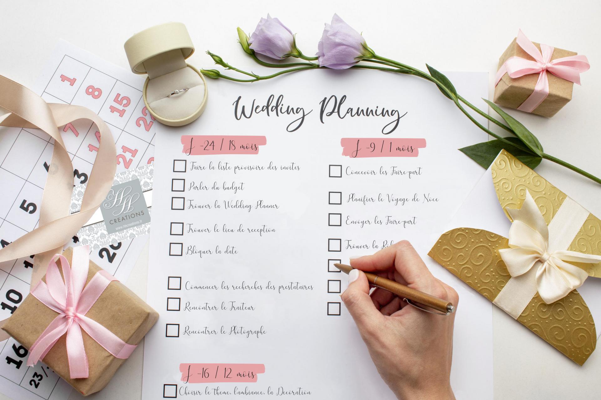 J organise mon mariage retroplanning